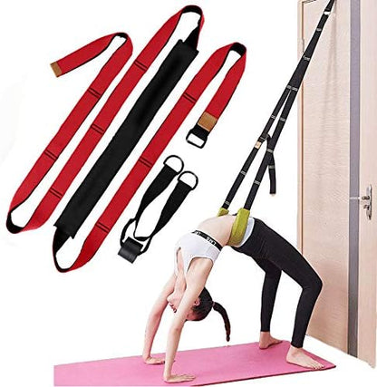 Yoga Fitness Stretching Strap, Door Flexibility Stretching Strap, Improve Leg Waist Back Flexibility Back Bend Assist Trainer, for Rehab Pilates Ballet Dance Cheerleading Splits Gymnastics