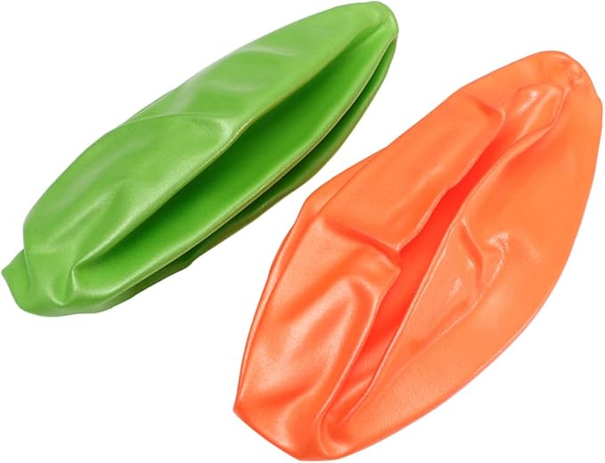 2pcs Anti-Burst Yoga Ball PVC Exercise Balancing Stability Trainer Thickened Mini Pilates Ball for Fitness Training and Gym Use (15-35cm Random Size, Orange+Green)