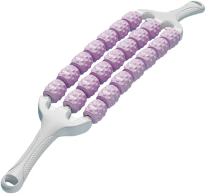 YIJU Muscle Roller Stick Body Massage Stick Portable Multiuse Comfortable Massage Roller Home Gym for Travel Park Garden Fitness, Purple