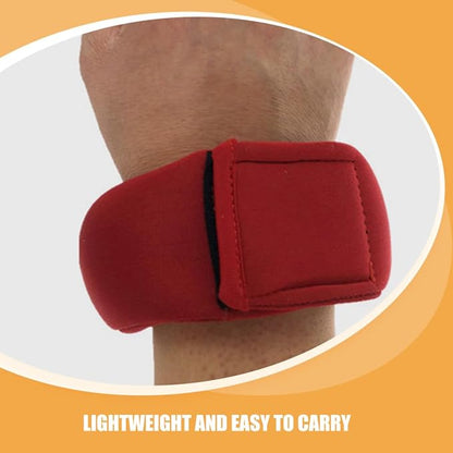 DOITOOL 2pcs Weighted Wrist and Ankle Weights Red Adjustable Sandbag Running Arm Weights for Walking Fitness Training