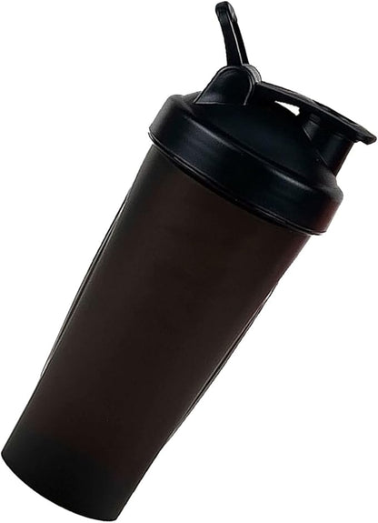 ZJchao Protein Shaker Bottle, 20oz Protein Shaker Water with Loop Balls Leak Proof for Pre Workout Outdoor Sports Gym Fitness (Pink) (Black)