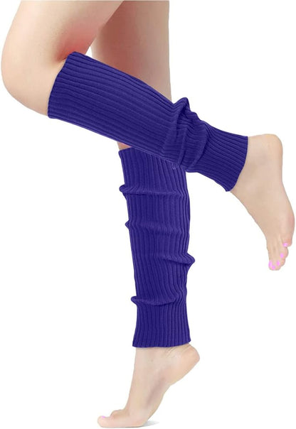 Leg Warmers for Women 80s Headband Wristbands Neon Leg Warmers Set for Sport Yoga - 80s Workout Clothes 90s Outfit for Women
