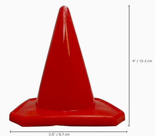 BlueDot Trading 4” Plastic Sports Cones | Agility Cones Games, RC Racing, Outdoor Activities, Soccer Training, Party Games & Decorations - Orange & Red Cones – Set of 10