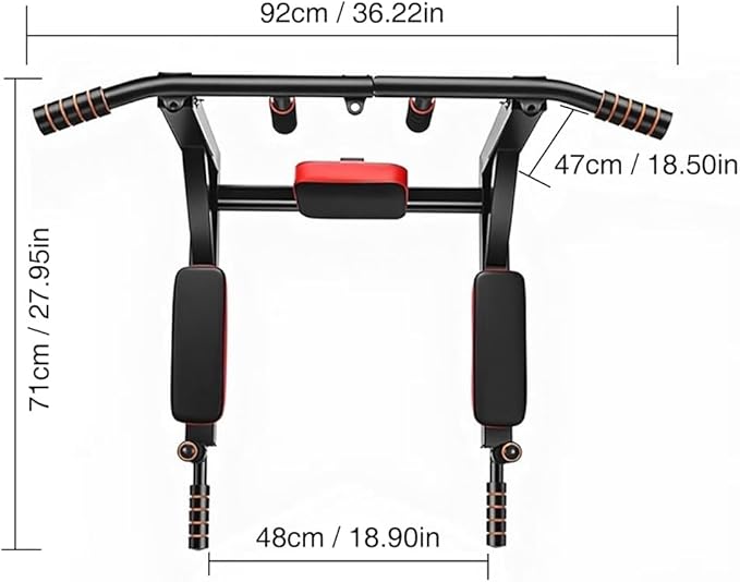 Multifunctional Wall-Mounted Pull-Up Bar – Indoor Horizontal Bar for Home Gym, Chin-Up, Punching Bag, and Exercise Equipment – (require drill holes for installation)