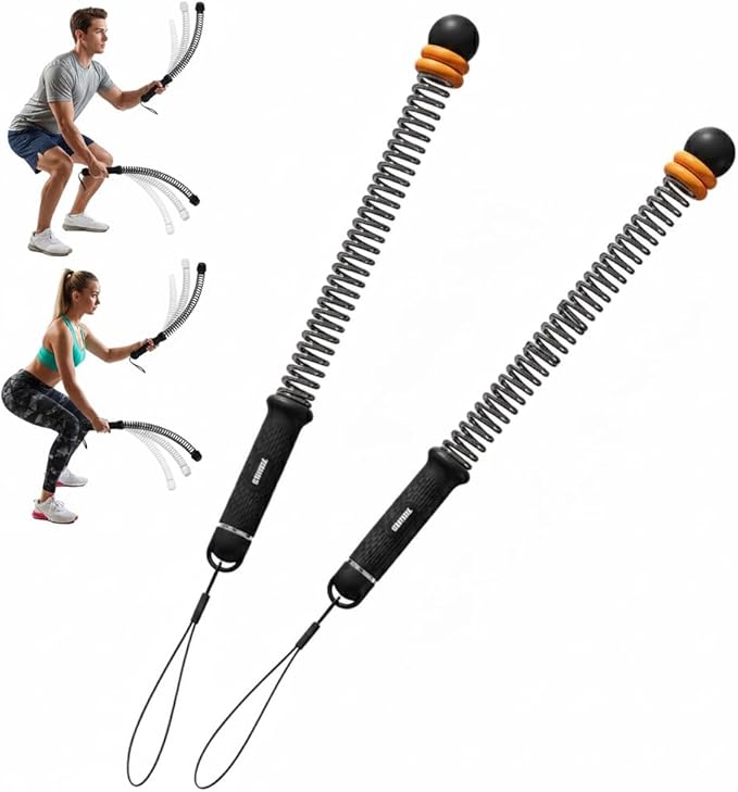 Adjustable Ropeless Battle Ropes, Cordless Weighted Training Ropes for Home Gym, Portable Exercise Equipment for HIIT, Strength & Full Body Workout – 3 lbs per Pair