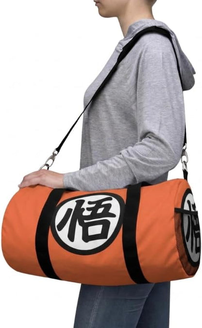 Anime Gym Bag for Women Men - Large Capacity Waterproof Workout Fitness Travel Sports Bags Fashion Street Camping Expandable Carry On Duffle Bag For Couple (Orange DZB)
