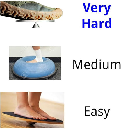 AcrobaX Balance Disc Trainer, 4-inch, Stainless Steel, for Acrobats, Athletes, Longevity, and Ankle Rehab for Balance Improvement, Adavanced Level Difficulty