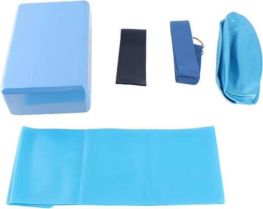 5 Piece Yoga Set, Yoga Blocks with Stretch Belt, Latex Towel, and Yoga, Complete Workout Kit for Home Gym, Yoga and Pilates Training
