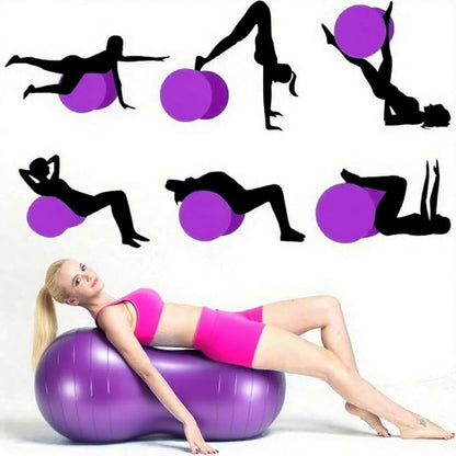 Exercise Stability Peanut Yoga Ball with Pump, Ball Plug, Used for Kids, Gym, Birthing for Pregnancy