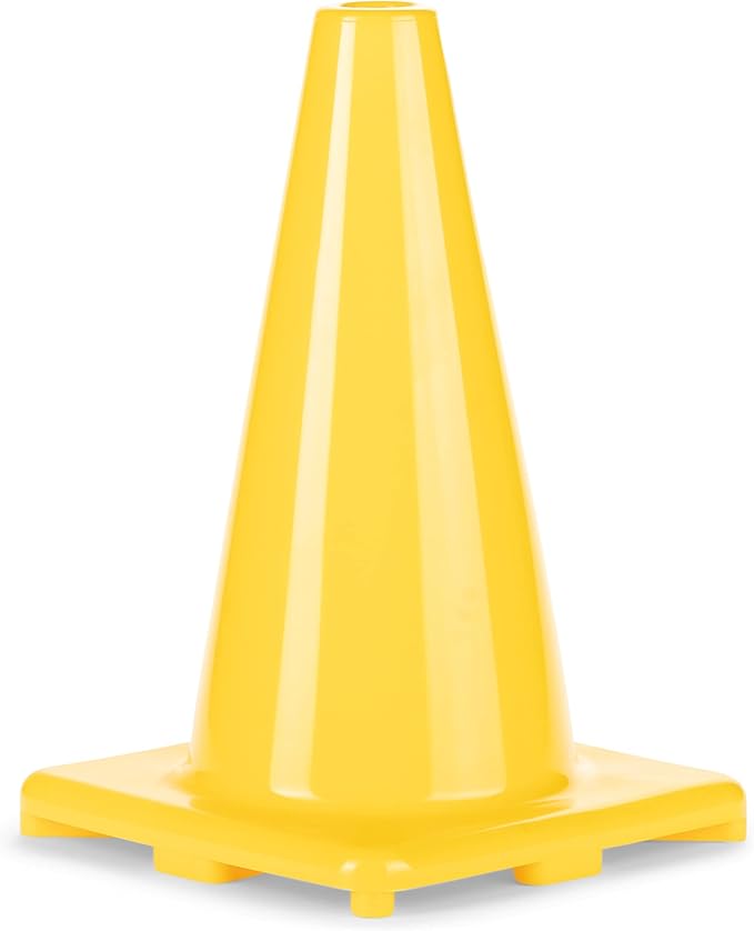 Champion Sports High Visibility Flexible Vinyl Cones for Sports Training, Agility Drills, Field & Gym Marking Sets