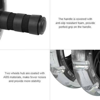 Ab Roller Wheel Fitness Roller Ab Exercise Wheels Kit Push-Up Bar - Home Gym Equipment for Men Women Core Strength Abdominal Exercise