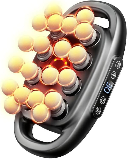 20 Head Massage Gun Deep Tissue - 2026 Upgrade 20-Drive Back Muscle Massager with 3 Modes & 30 Intensities, Portable Quiet Percussion Massager for Legs, Waist, Back, Neck, Buttocks Muscles Pain Relief