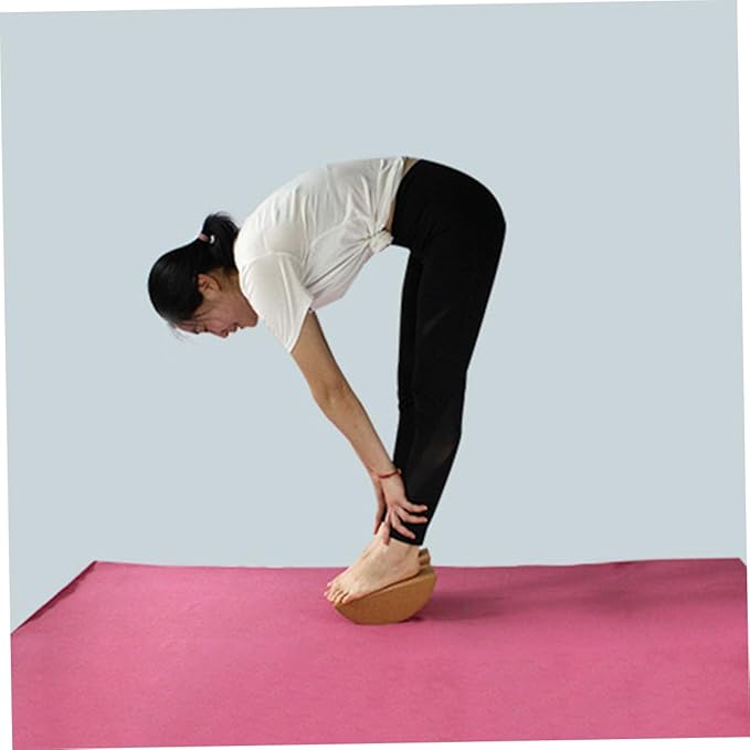 SUPVOX Wear Resistant Cork Yoga Block with Slip Surface Balanced Training Tool for Fitness and Yoga Lightweight Pressure Resistant Core Muscle Support Brick for Beginners and Advanced