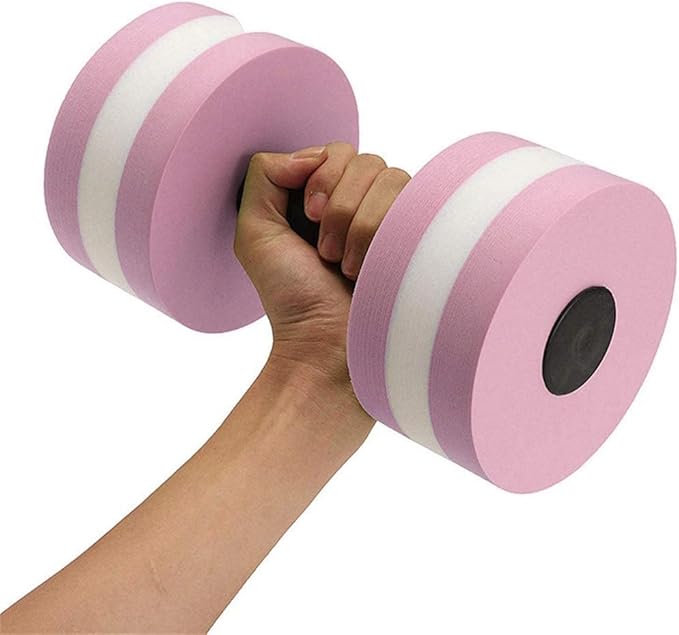 Water Dumbbells, Aquatic Exercise Dumbell, Set of 2 Aerobic Water Exercise Foam Dumbbells Pool Resistance for Men Women Weight Loss Water Sports Fitness Tool