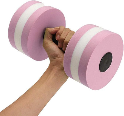 Water Dumbbells, Aquatic Exercise Dumbell, Set of 2 Aerobic Water Exercise Foam Dumbbells Pool Resistance for Men Women Weight Loss Water Sports Fitness Tool