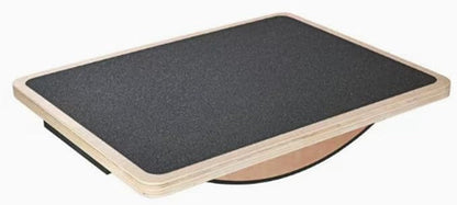 Solid Wood Rectangular Yoga Adult Wooden Non-Slip Gym Equipment Balance Board Training Coordination Gym Pedal(Balance plate)