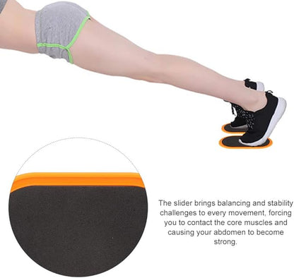 2Pcs Exercise Core Sliders, Gliding Discs, Exercise Sliders, Oval ABS Gliders with Anti-Slip Side for Full Body Home Gym Workouts, Ideal for Carpet & Hardwood Floors