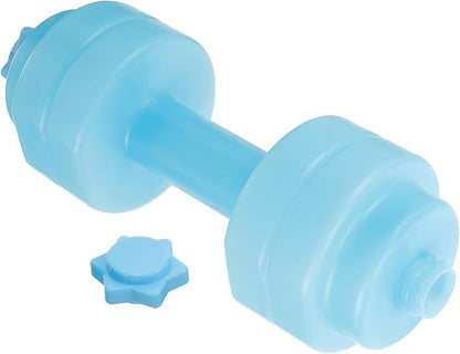 Zerodeko Dumbbell Design Exercise Water Bottle Large Capacity Workout Bottle Portable Blue Fitness Water Holder for Outdoor Running and Gym Use