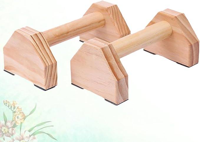 Solid Wood Push-up Bars for Fitness Workout Anti-slip Handstand Parallettes Calisthenics Equipment for Home Gym Strength Training