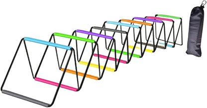 Agility Ladder with Jumping Obstacles, 12 Rung Speed Ladder & 6 Hurdles, Multipurpose Agility Training Equipment for Soccer, Rugby, Footwork Exercise