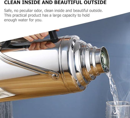 Insulated Water Bottle 3.2L Large Capacity Stainless Steel Flask Glass Inner Liner Vacuum Insulated for Beverages for Home Gym and Camping