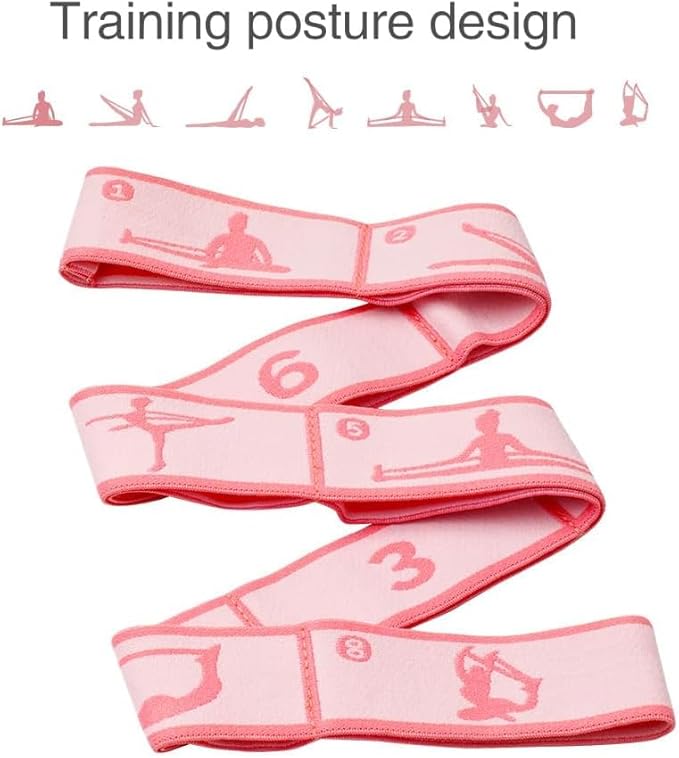 2 PCS Kids Stretching Strap - 8-Loop Adjustable Stretch Bands for Dance, Ballet, Yoga, Gymnastics Workout, Children‘s Fitness Equipment, Stretching Resistance Bands and Home Flexibility Training