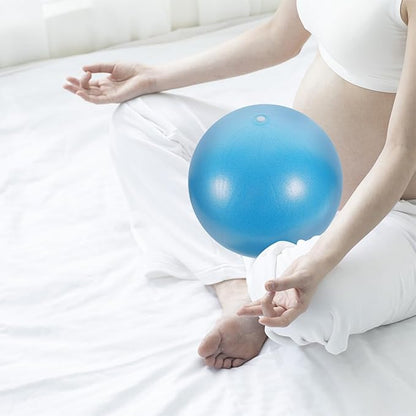 VICASKY Mini Pilates Ball 9-inch Fitness Core Strengthening Exercise Ball with Pump, Rhythmic Gymnastics and Balance Training Tool for Yoga, Physical Therapy, Indoor Workouts – Purple Blue