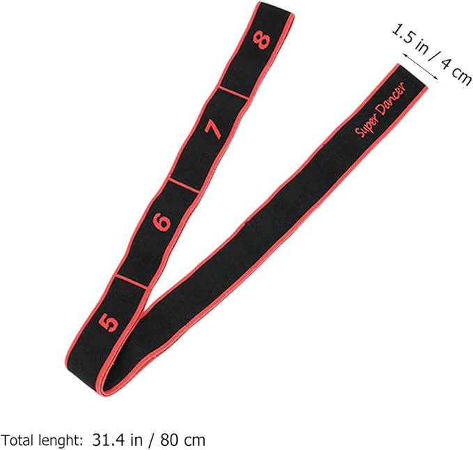 FUOYLOO 2pcs Yoga Resistance Bands Set Professional Elastic Stretch Bands for Fitness Training Bodybuilding Back Stretching for Beginners in Crimson and Rose