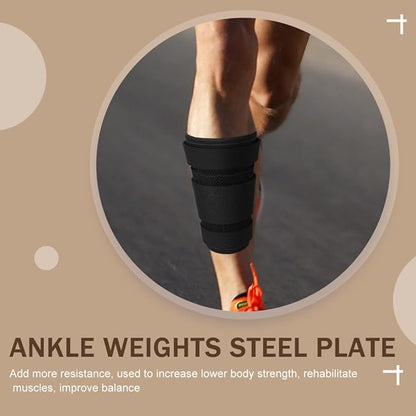 Toyvian Adjustable Running Ankle Weights with Steel Plate 1 Pair 1kg Leg Weights for Women Men Sandbags for Fitness Exercise and Strength Training