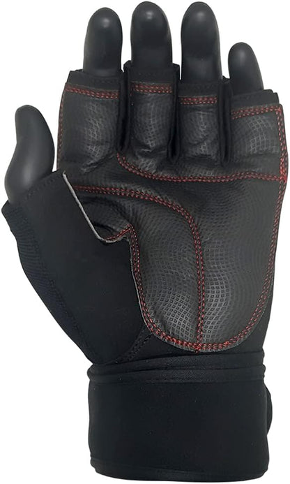 MRX Weightlifting Gloves for Men Workout Gloves Mens Wrist Support Lifting Gloves Male Gym Gloves | Workout Gym Accessories for Men Weight Lifting Fingerless Gym Exercise for Powerlifting