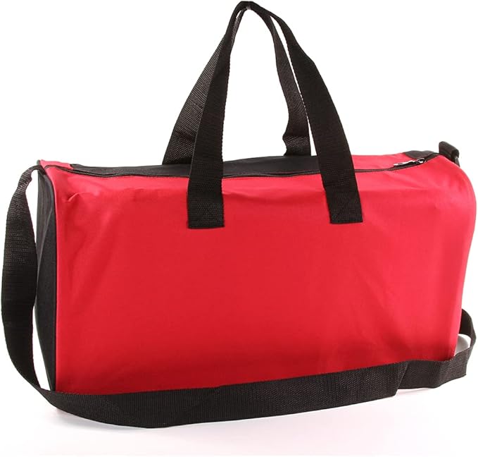 KishKesh Personalized Sport Duffel Bag – Ideal for Cheerleading, Gym, Travel, Training & Workout Essential for Female – Durable, Customizable Name & Text for Kids and Adults – Red, 18" X 10" X 8"