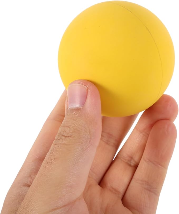 SUPVOX 4Pcs High Bounce Squash Balls: Professional Hollow Rubber Training for Racquetball & Handball - High Visibility Yellow Reaction Balls for Reflex & Agility Drills