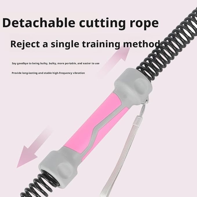 Weighted Ropeless Battle Ropes for Home Gym, Portable Weighted Workout Ropes Set, Heavy Duty Arm Exerciser Low-Impact Full Body Exercise Equipment for Men & Women (Pink)