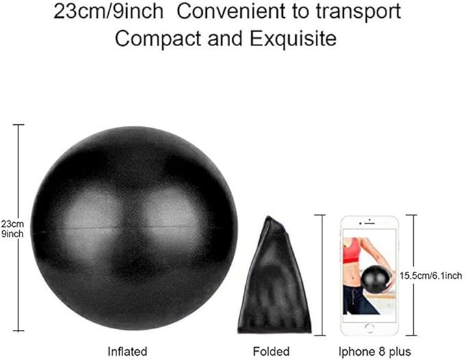2 Pack Exercise Balls, 8-9 Inch Mini Pilates Yoga Balls, Anti-Burst Small Fitness Balls for Pilates, Yoga, Core Training and Physical Therapy, Improves Balance