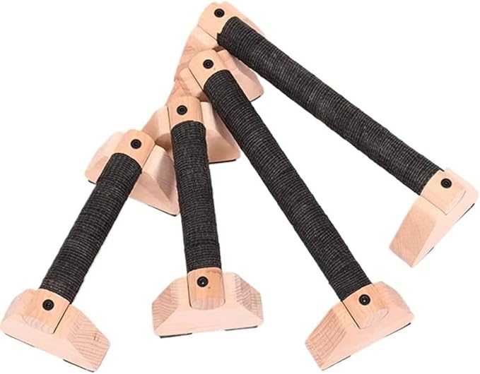 Aboiled Wooden Push-Up Bars for Home Workout - 1 Pair, 25CM Push-Up Stand Parallettes for Men and Women(30cm)