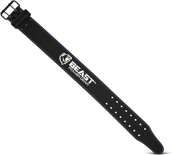 Beast Power Gear Weight Lifting Belts - Free Strap 4” Wide 10mm Thick for Weightlifting Bodybuilding Powerlifting Belt Superior Back Support Gym Belts for Men Women