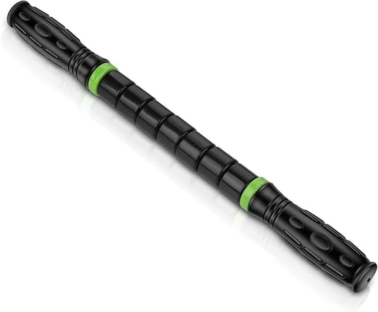 iGreely Premium Muscle Roller The Ultimate Massage Roller Stick 17 Inches Recommended by Physical Therapists Promotes Recovery Fast Relief for Cramps Soreness Tight Muscles Black