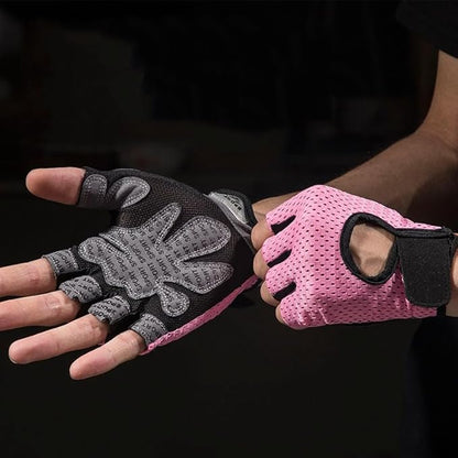 INOGIH Lightweight and Breathable Fingerless-Gym-Gloves for Women - Exercise-Crossfit-Training Gloves for Workout