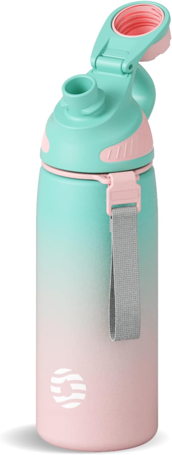 Fjbottle Insulated Stainless Steel Water Bottle, 20 Oz Leakproof Water Bottles, Ice Reusable Tumbler, Double Wall Vacuum Jug, Lightweight Durable for Traveling & Sports, Workout, 20oz