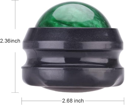 Manual Massage Ball Pain Relief Back Roller Massager Self Massage Therapy and Relax Full Body Tools for Sore Muscle Joint Pain Essential Oils or Lotion Relax (Green)