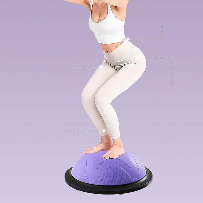 Balance Training Ball, Half Core Exercising Equipment, Core Workout Stability Ball, Fitness for Men Women Family Home Yoga Gym Studio