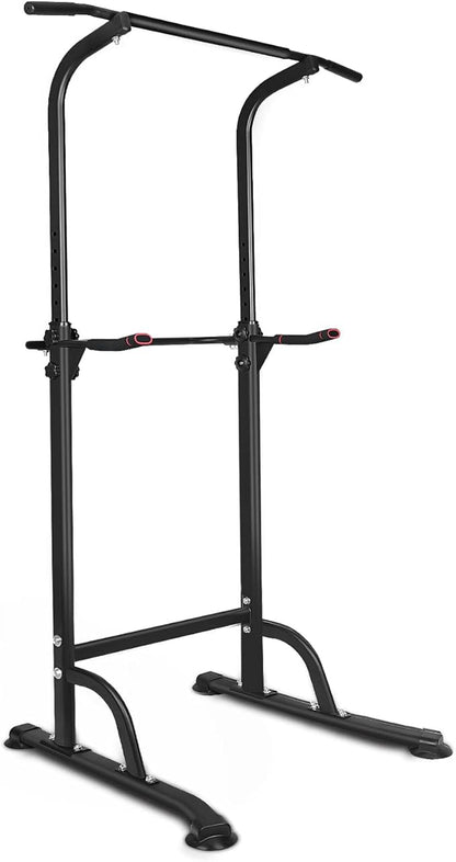 Heavy Duty Power Tower & Adjustable Dip Station for Men Adults Home Gym, Multi-Function Training Equipment for Pull Ups, Chin Ups, Dips, Push Ups, Leg Raises, Compact Strength Training Power Rack