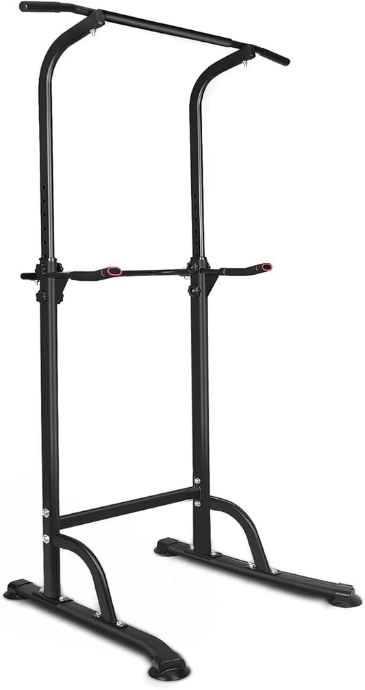 Heavy Duty Power Tower & Adjustable Dip Station for Men Adults Home Gym, Multi-Function Training Equipment for Pull Ups, Chin Ups, Dips, Push Ups, Leg Raises, Compact Strength Training Power Rack