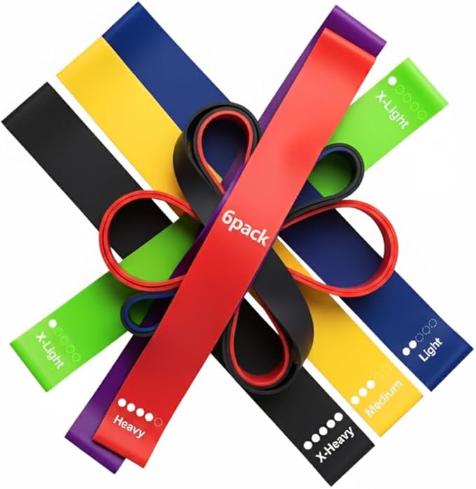 Resistance Bands Set, 6-Level Progression Kit for Home Gym Strength Training
