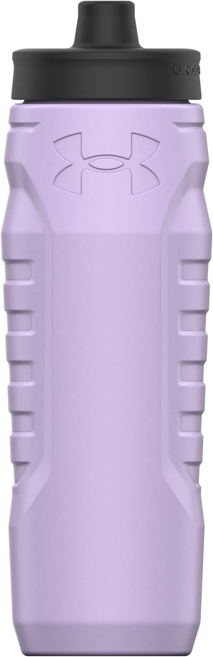 Under Armour Squeeze Water Bottles, 32 oz Water Bottles, Sideline Sports Water Bottle with Quick-Shot Lid, Quick & Easy Hydration, Gym Water Bottles, Squeeze Bottle, 1 32oz Bottle