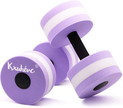 Water Dumbbells Aquatic Exercise Dumbells Water Aerobics Workouts 2PCS Foam Barbells for Men Women Water Sports Fitness Tool