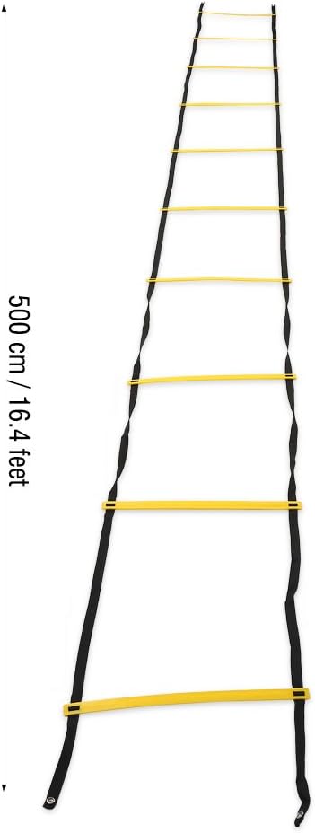 Durable Speed Agility Ladder for Soccer Football Training Portable Foldable Footwork Ladder PP Rungs Nylon Straps 7 10 13 Rung Options