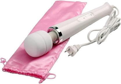 Massager Big Tool Deep Tissue Full Body Massager for Muscle Relief Back Neck Hand Foot Leg Arm Massage Powerful Handheld Tool for Women Muti Speeds (White Big and Pink Massage Tool)