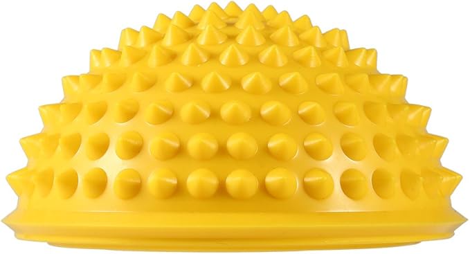 Foot Massage Half Ball,ZJchao 2 Pcs Yoga Half Ball Physical Fitness Appliance Exercise Balance Ball Massage Mat Exercise Stepping Stones Balance pods Gym Yoga Pilates Ball (Yellow)