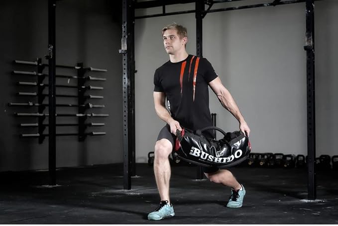 DBX BUSHIDO Unisex Adult DBX-PB-10 Sport Bulgarian 35 kg Sandbag Sandbag Fitness Sack Power Bag for Strength Training and Functional Training Empty Black One Size